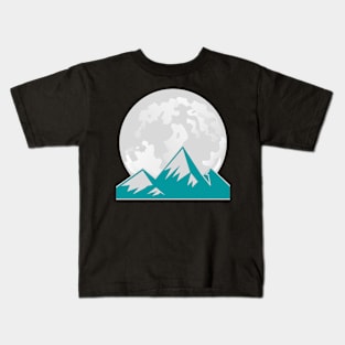 Moon And Mountains Kids T-Shirt